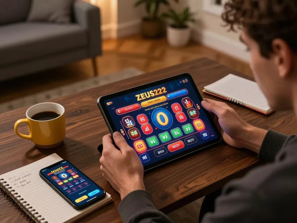 Engaging gameplay with ZEUS222 online casino app, vibrant interface showing betting options.