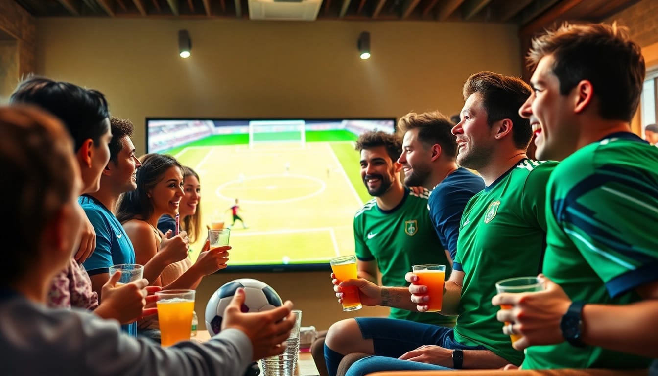 Experience the excitement of live soccer streaming on https://socolive.spot/ with fans enjoying a thrilling match.