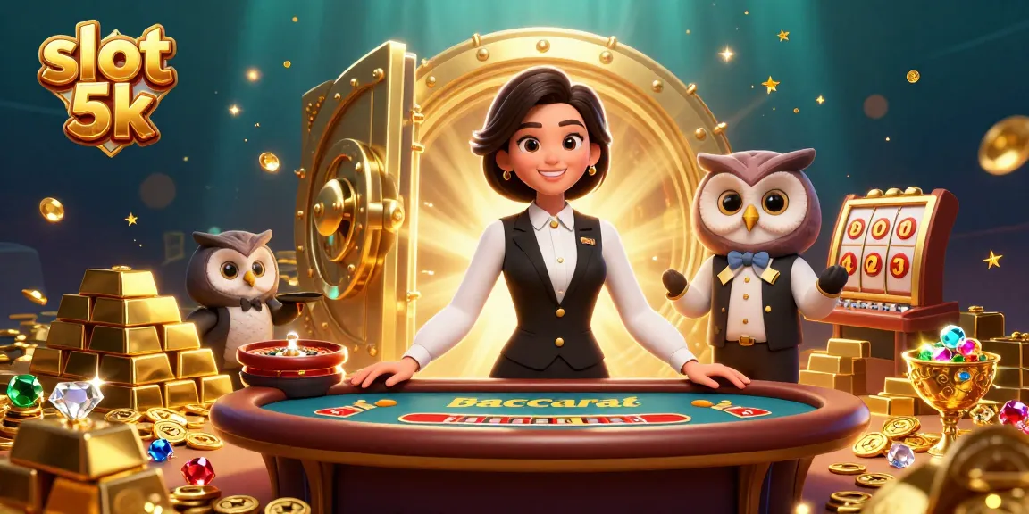 Engage with exciting slot 5k gaming experiences through a vibrant casino illustration.