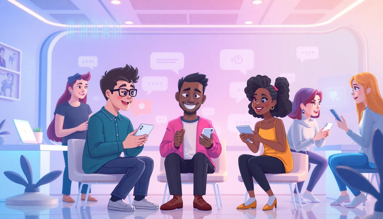 CrushonAI's engaging digital space showcasing diverse characters in innovative AI chats.