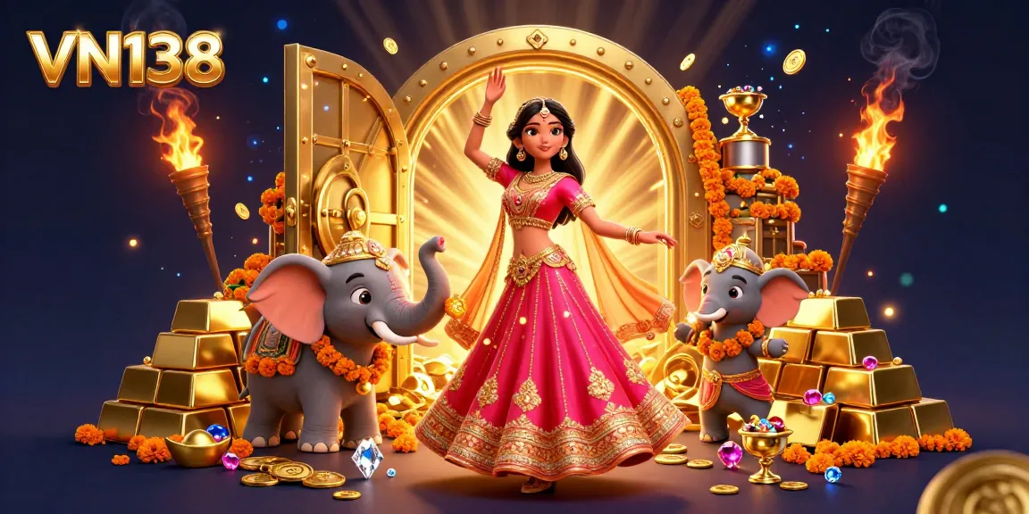 Engage in thrilling live casino games with VN138, featuring vibrant 3D art and dazzling treasures.