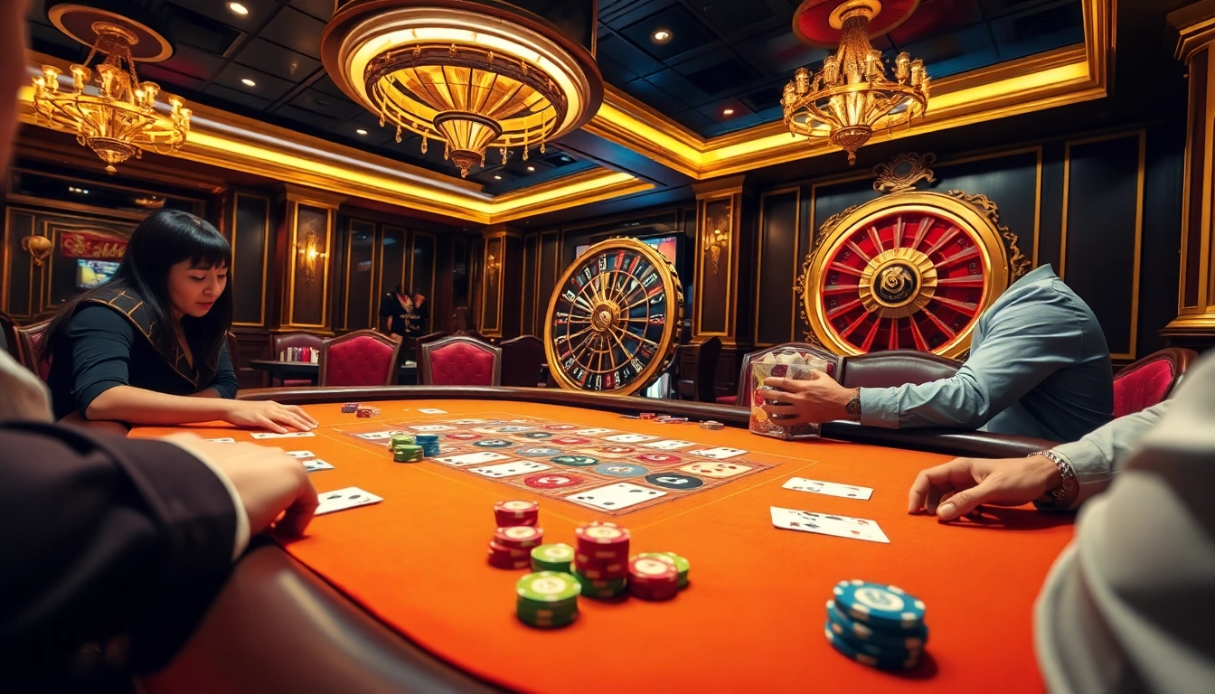 Menangkan situs togel saat bermain di meja kasino dengan suasana mewah dan meriah.