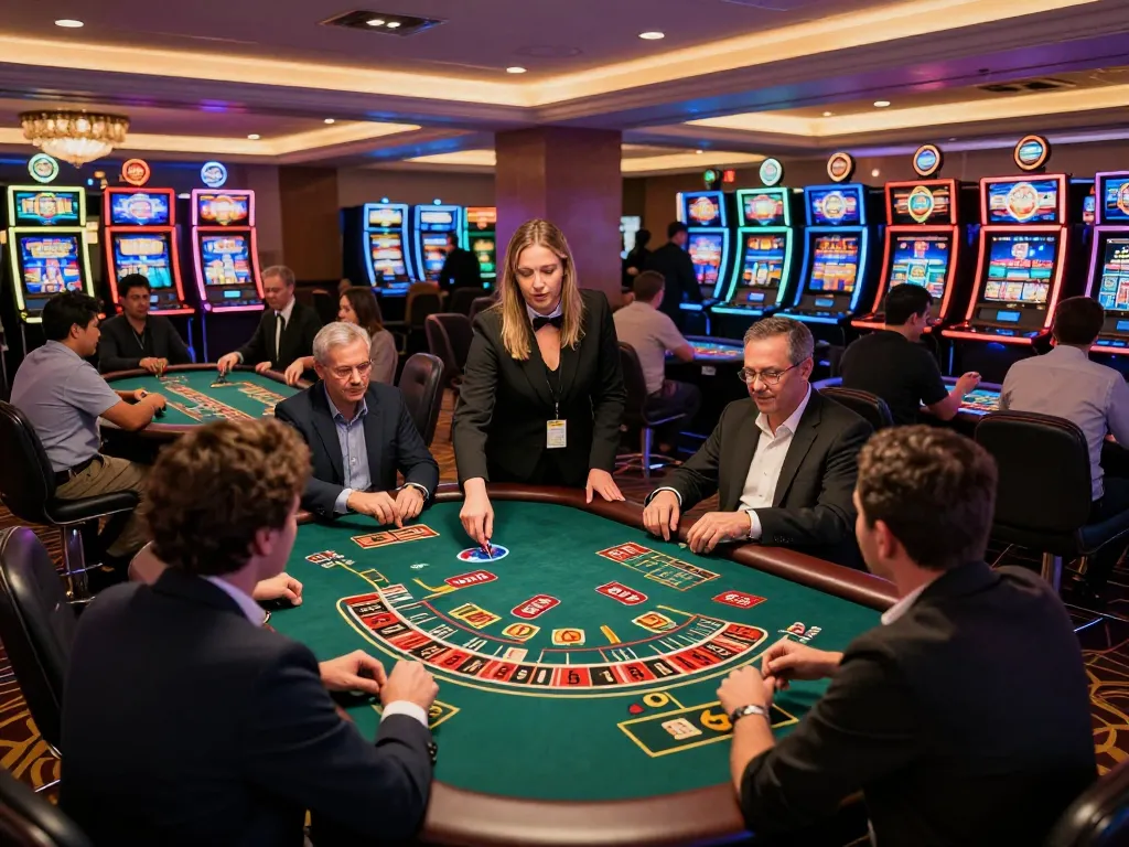 Experience the excitement of online gaming at tr88 with vibrant casino floor activities.