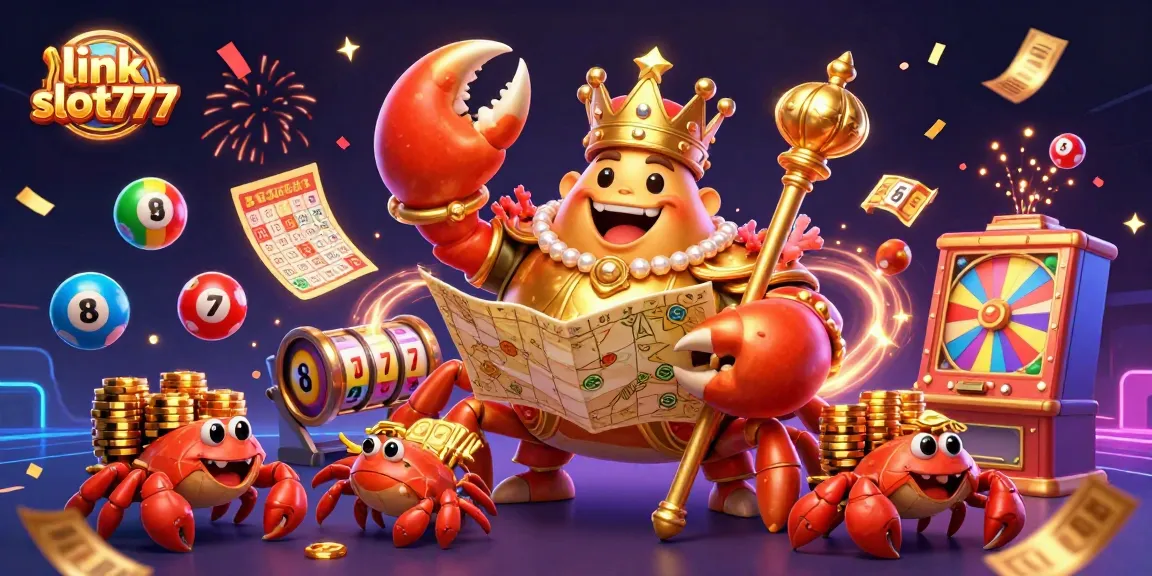 Spin the reels and enjoy rich visuals in link slot777 with an engaging casino illustration.