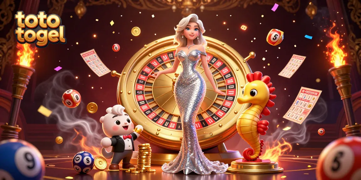 Ikuti aksi toto togel dengan ilustrasi 3D yang menawan menampilkan seorang wanita glamor di samping roda roulette.