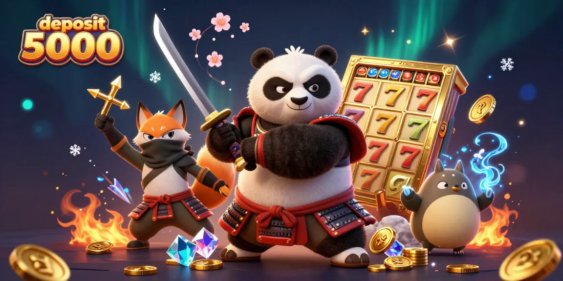 Permainan slot menarik dengan deposit 5000, samurai panda dan ninja fox siap memberi keuntungan besar.