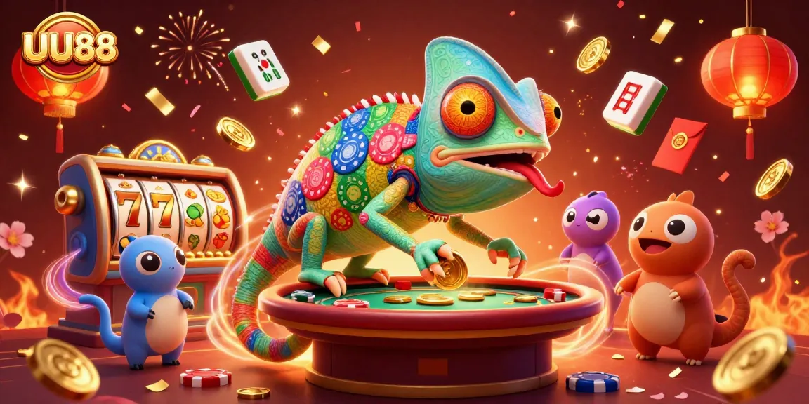Experience the vibrant energy of UU88 with a colorful casino owner's enchanting scene filled with gaming excitement.