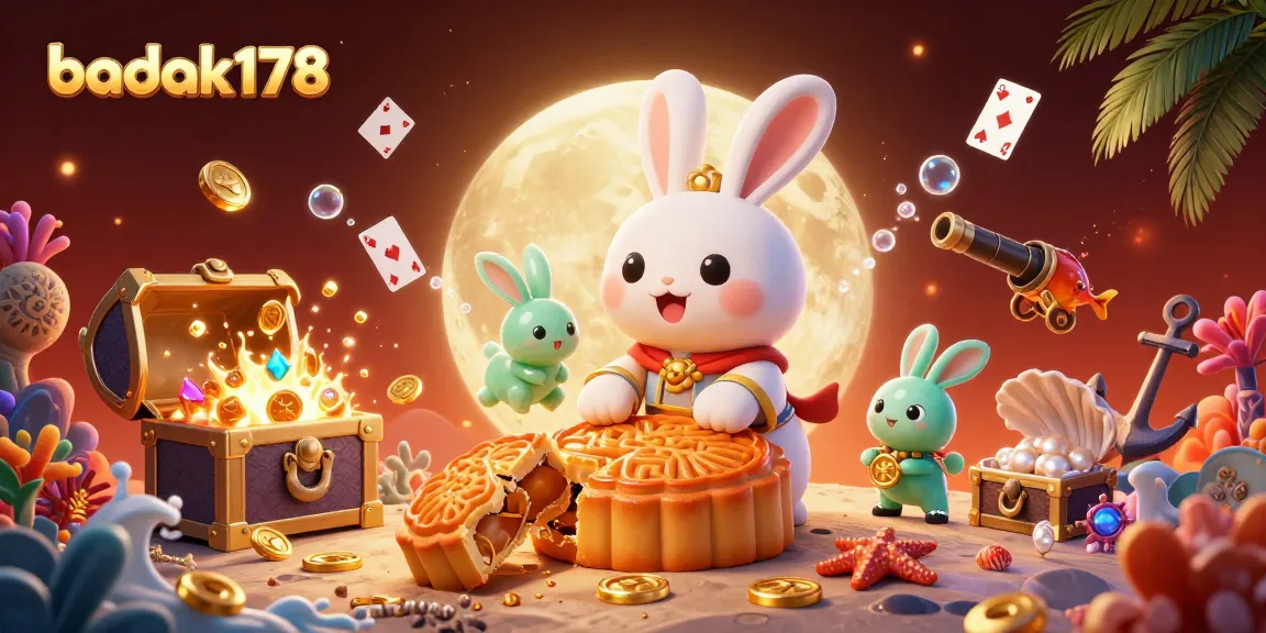 Experience thrilling games with badak178 while discovering a vibrant moon rabbit casino scene!