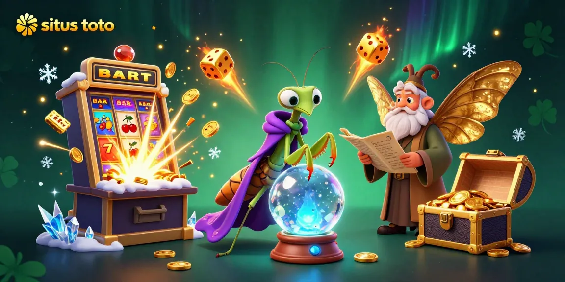 Menangkan jackpot dalam situs toto dengan ilustrasi 3D bertema kasino kaya warna.