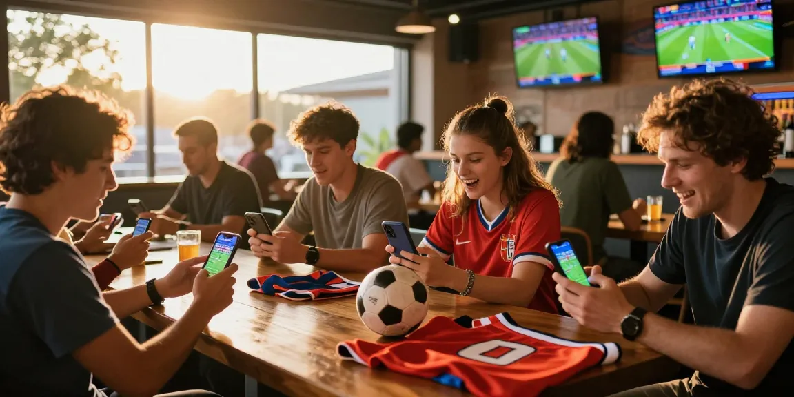 Exciting sports enthusiasts engaged in TEMPOTOTO daftar betting experience at a lively sports bar during the 2026 World Cup.