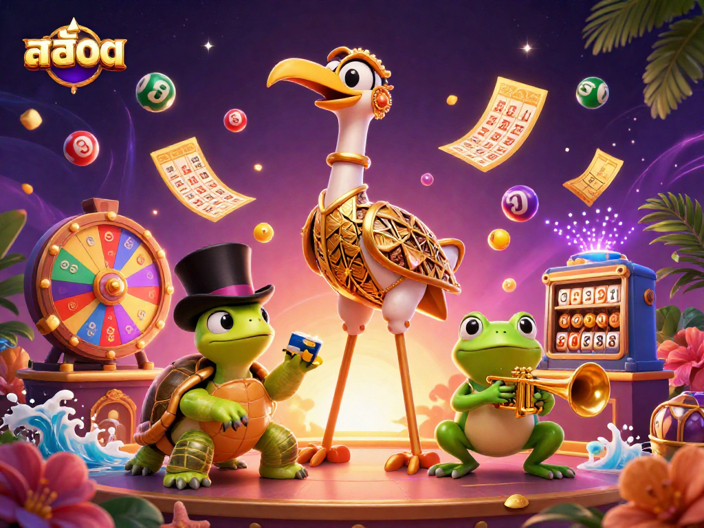 Experience thrilling สล็อต action with colorful dynamic elements in an ultra-detailed 3D casino scene.