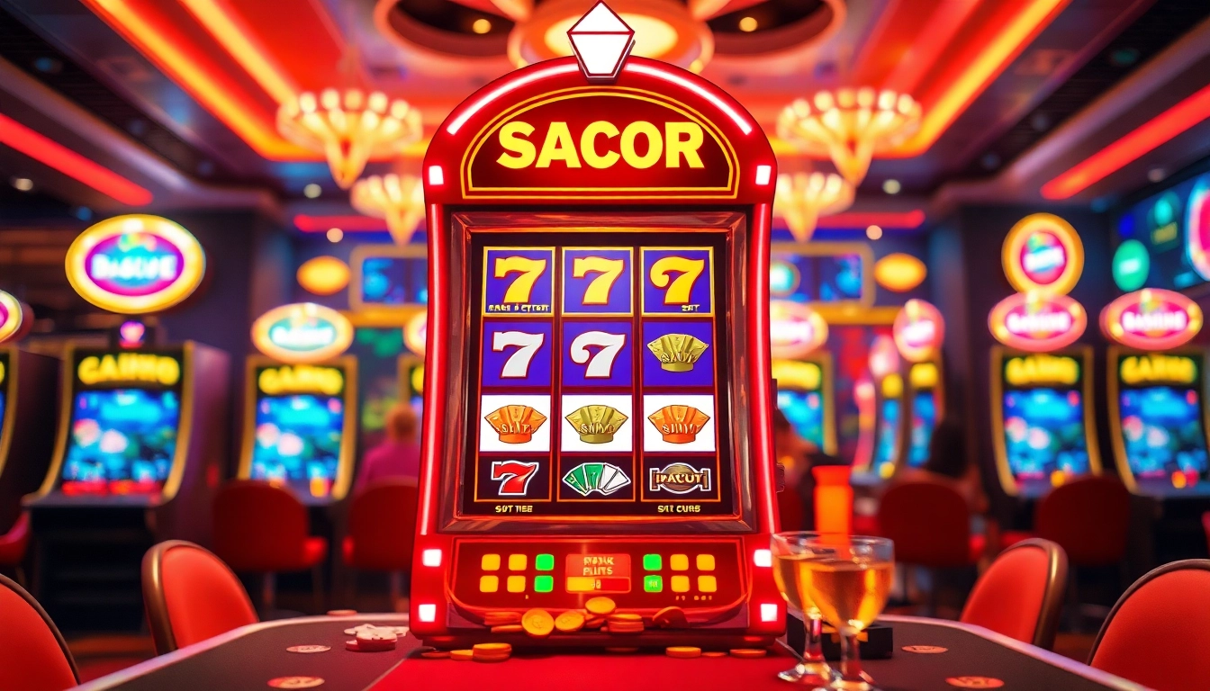 Permainan slot gacor yang mengasyikkan, memperlihatkan mesin slot dengan grafis cerah dan berwarna menarik.