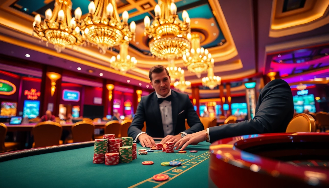 Betting high stakes at the blackjack table in a luxurious casino environment at https://go8.live/.