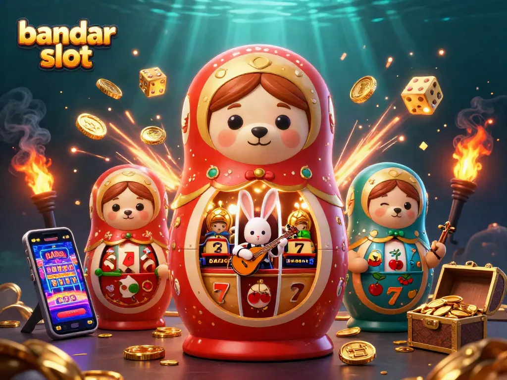 Menangkan bandar slot dengan ilustrasi kasino penuh warna dan berenergi.