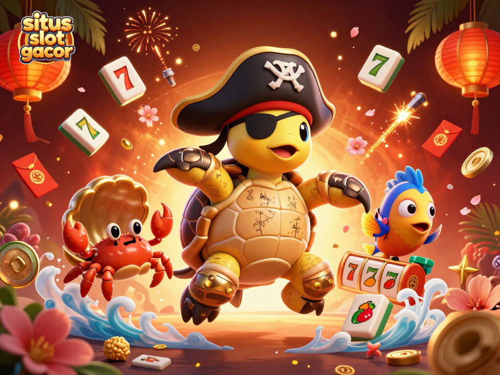 Engage in exciting gameplay at situs slot gacor with vibrant slot reels and enchanting undersea characters.