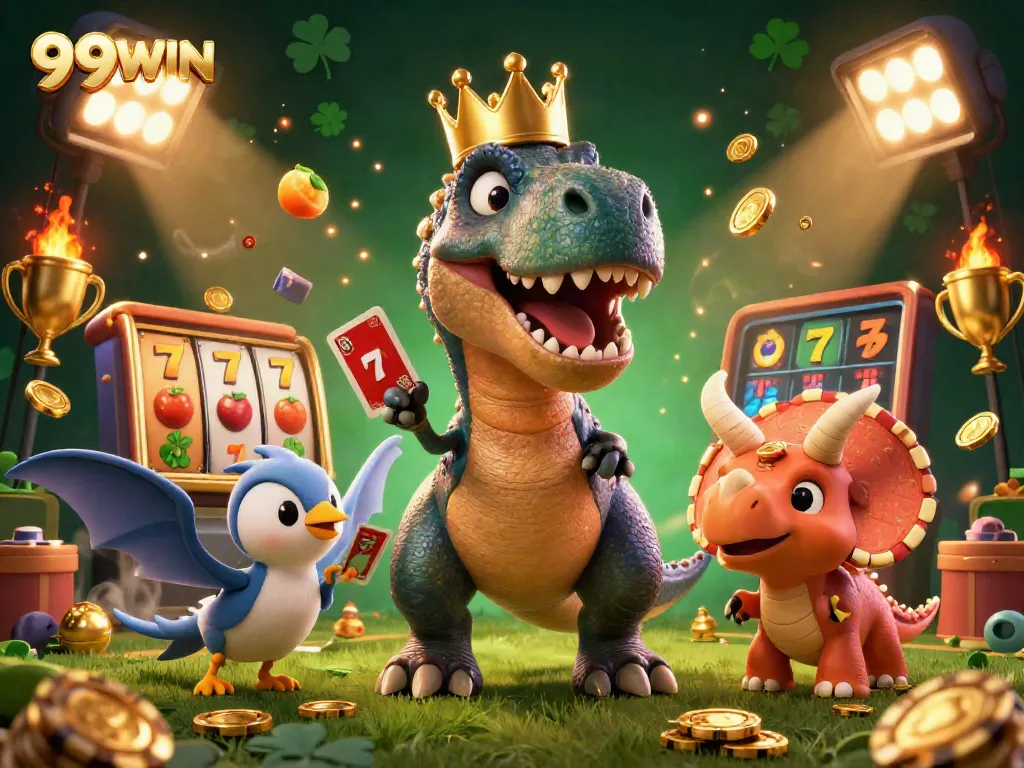 Experience thrilling casino gameplay with 99WIN's vibrant characters and dynamic game elements.
