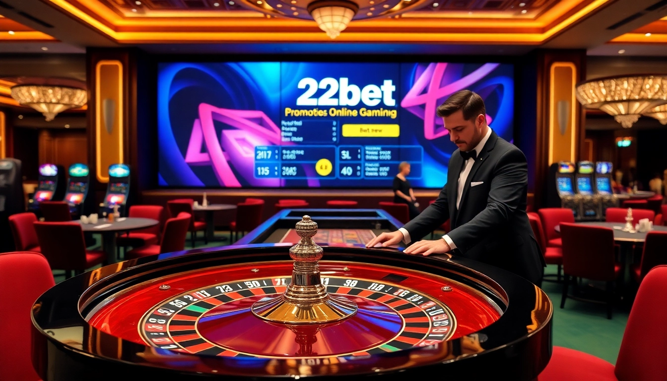 Experience the thrill of E2bet with a luxurious casino scene showcasing roulette, cards, and vibrant chips.