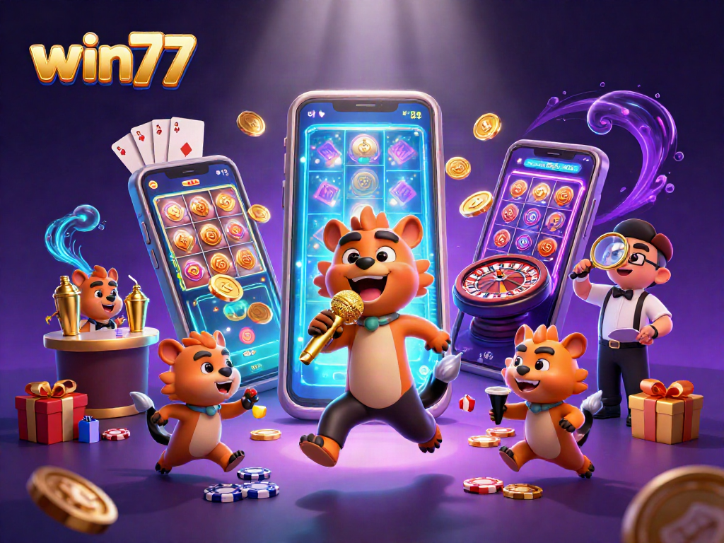Menggandakan kemenangan di win77 dengan ilustrasi kasino komedi unik dari hyena