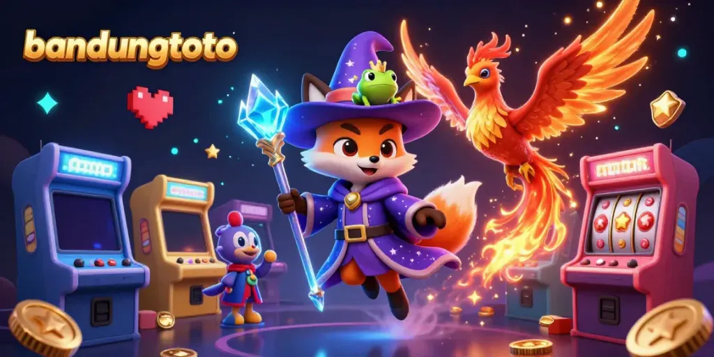 Experience thrilling gameplay with bandungtoto as a mystical wizard fox and phoenix light up the scene.