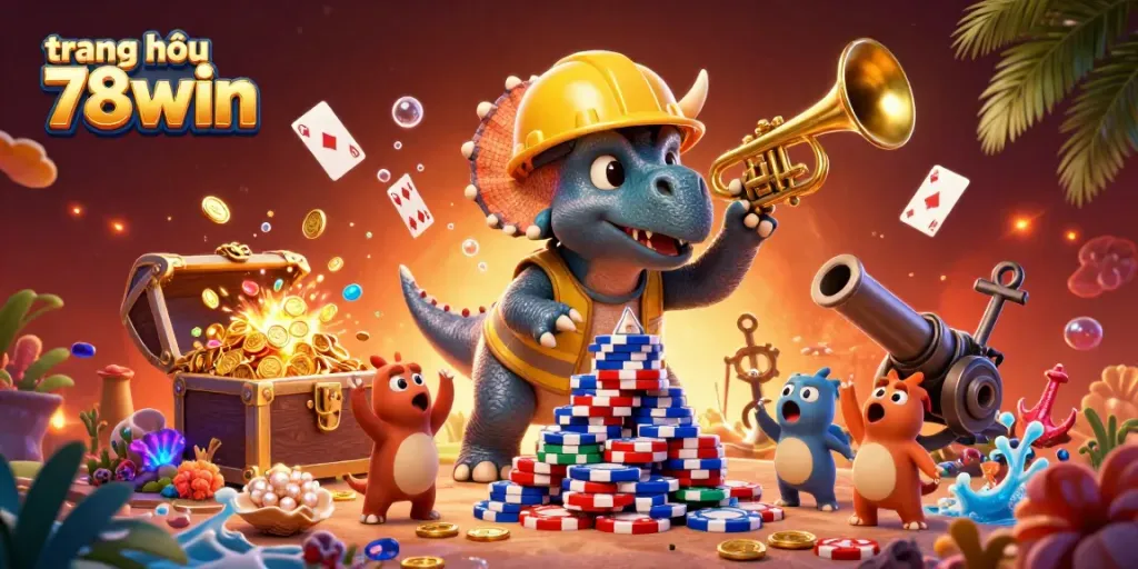 Play exciting games at trang chủ 78win while dinosaurs cheer and celebrate your wins!