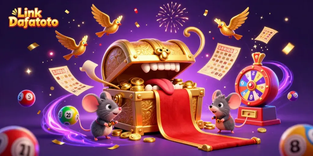 Mengakses Link Dafatoto dengan karakter lucu dan elemen permainan yang menarik.