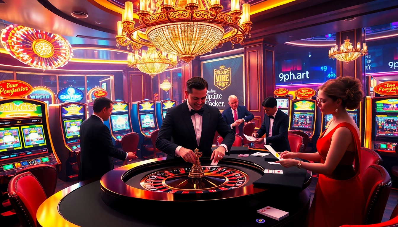 Experience the thrill of gaming at 9ph.art with casino action and vibrant betting atmosphere.