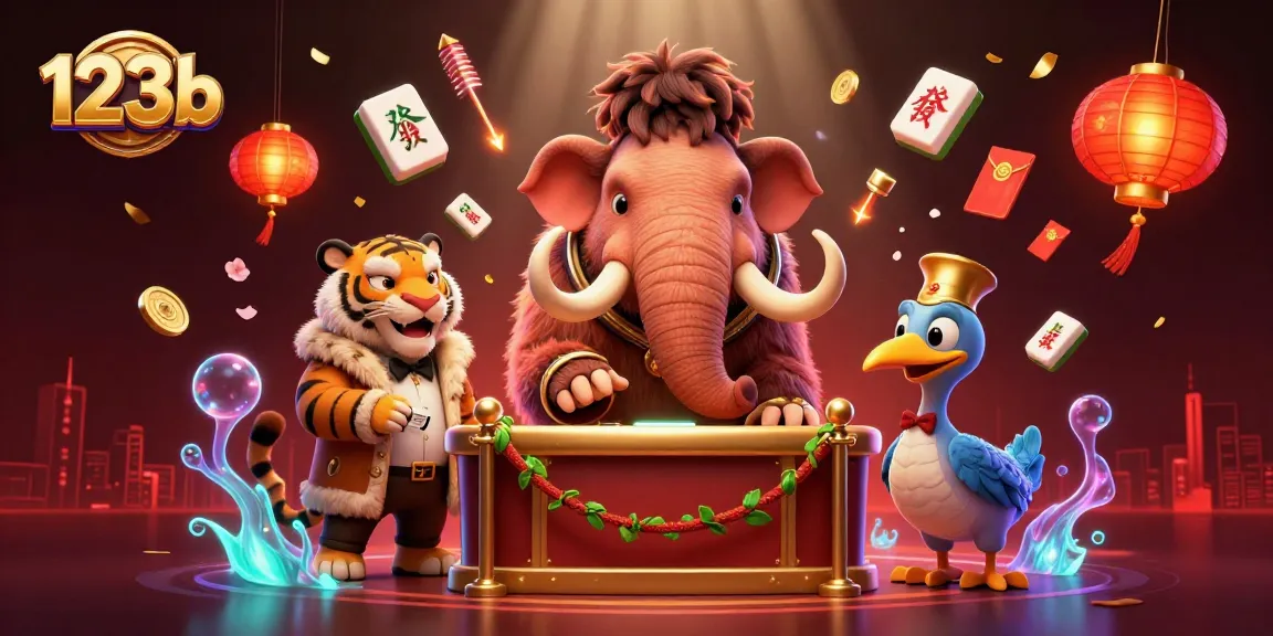 Exciting 123b casino scene with unique characters engaging in thrilling gambling activities.