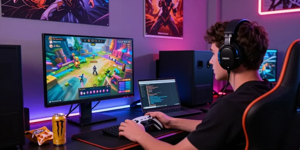 Platform natunatoto dengan pengguna yang sedang bermain game online.
