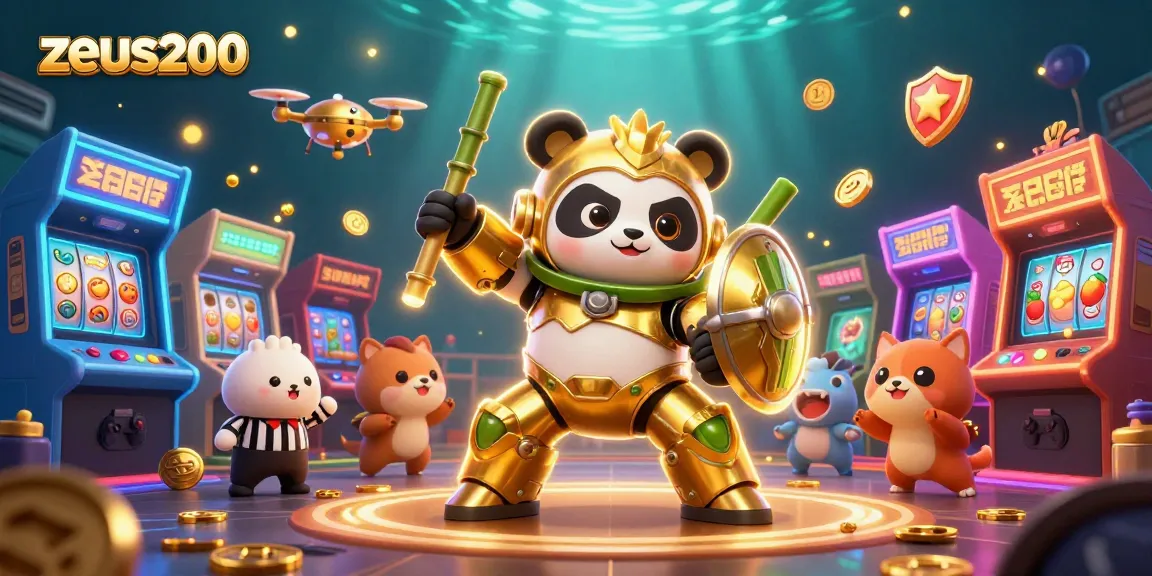 Gambarkan zeus200 dalam arcade kasino dengan simbol buah dan jackpot cerah yang bersinar.