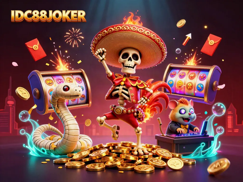 Engage with thrilling play on IDC88JOKER featuring vibrant slots and dynamic digital characters.