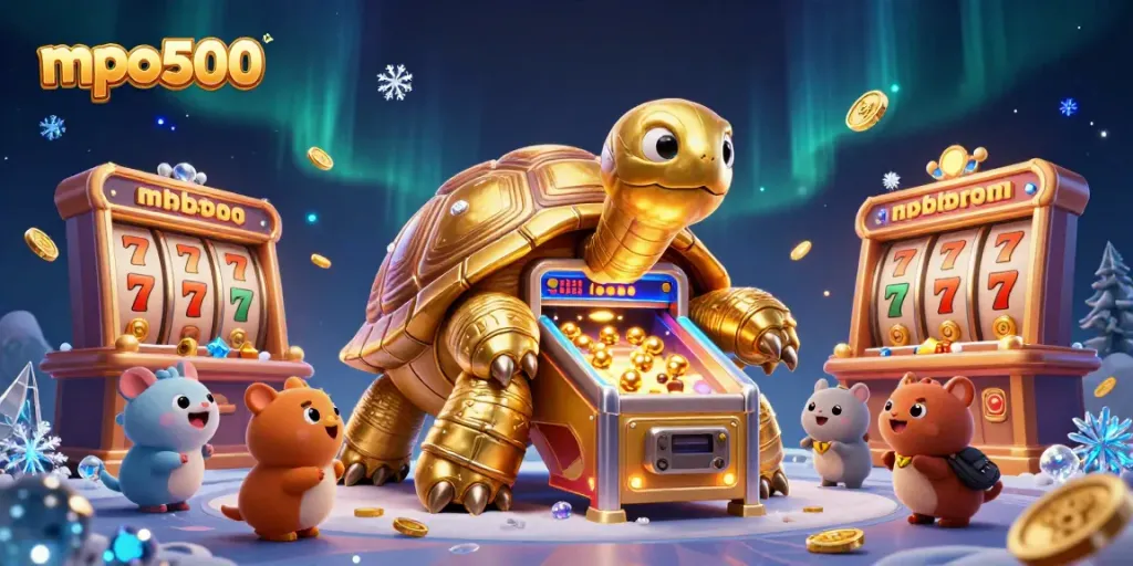 MPO500 menawarkan permainan slot menyenangkan dengan mesin pinball raksasa yang bersinar kepada pemain.