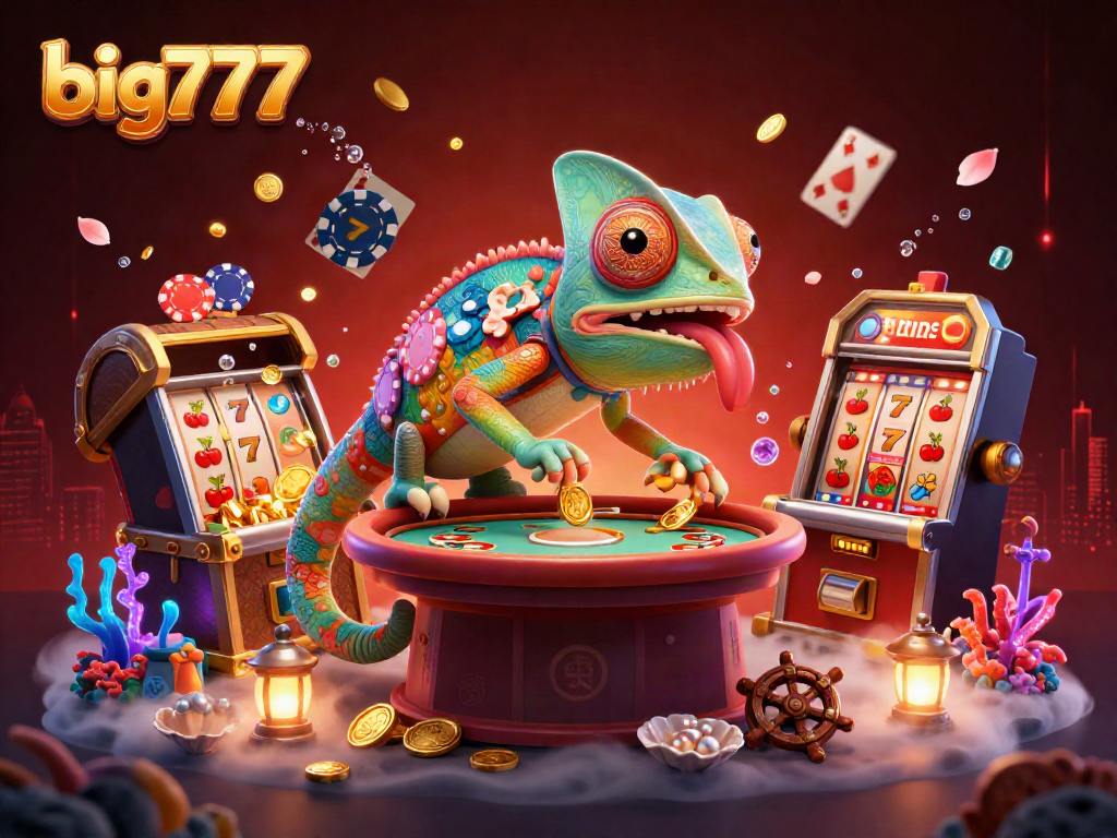 big777 menghidupkan pengalaman mesin slot dengan chameleon kasino dan simbol berlimpah.