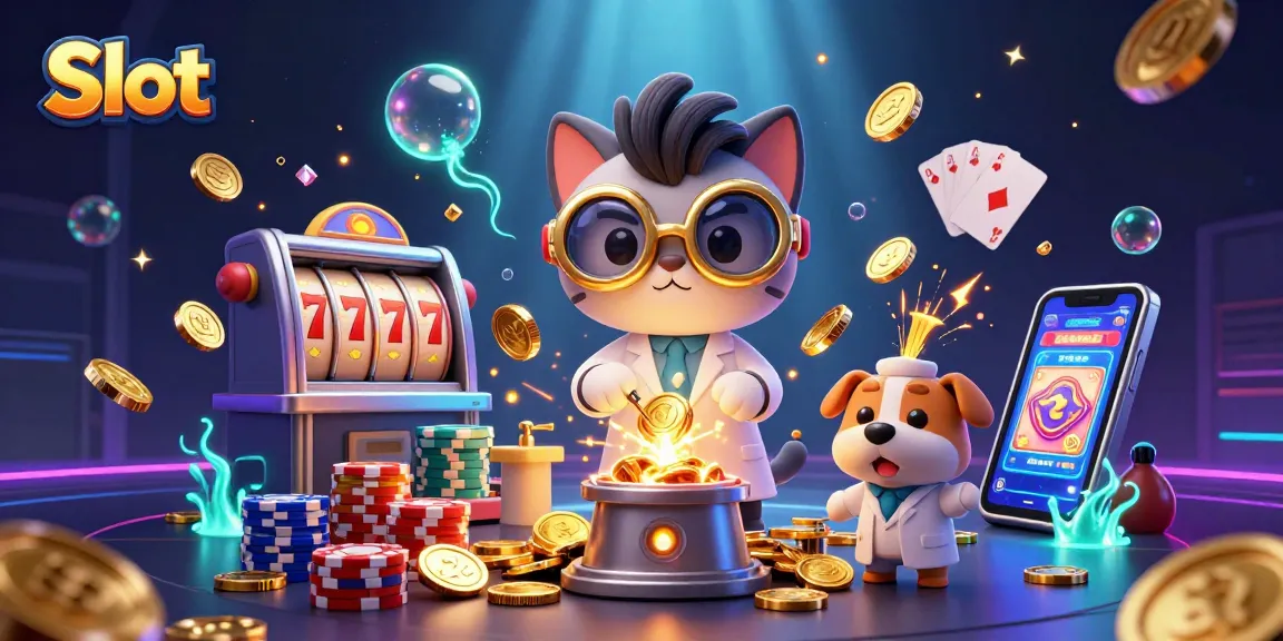 Spin the Slot reels with vibrant characters creating excitement in a bustling casino backdrop