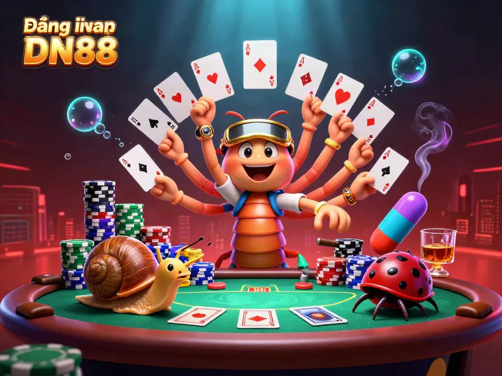 Engage in exciting casino action with Đăng nhập DN88 featuring a vibrant dealer scene.
