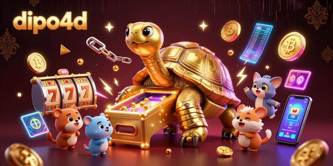 Experience epic wins with dipo4d's engaging slot games showcased in this vibrant illustration.