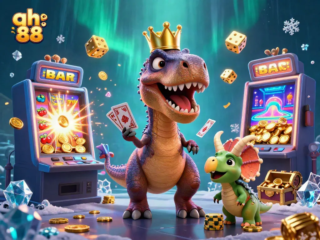 Experience the thrilling action of qh 88 with playful casino characters engaging in lively games.