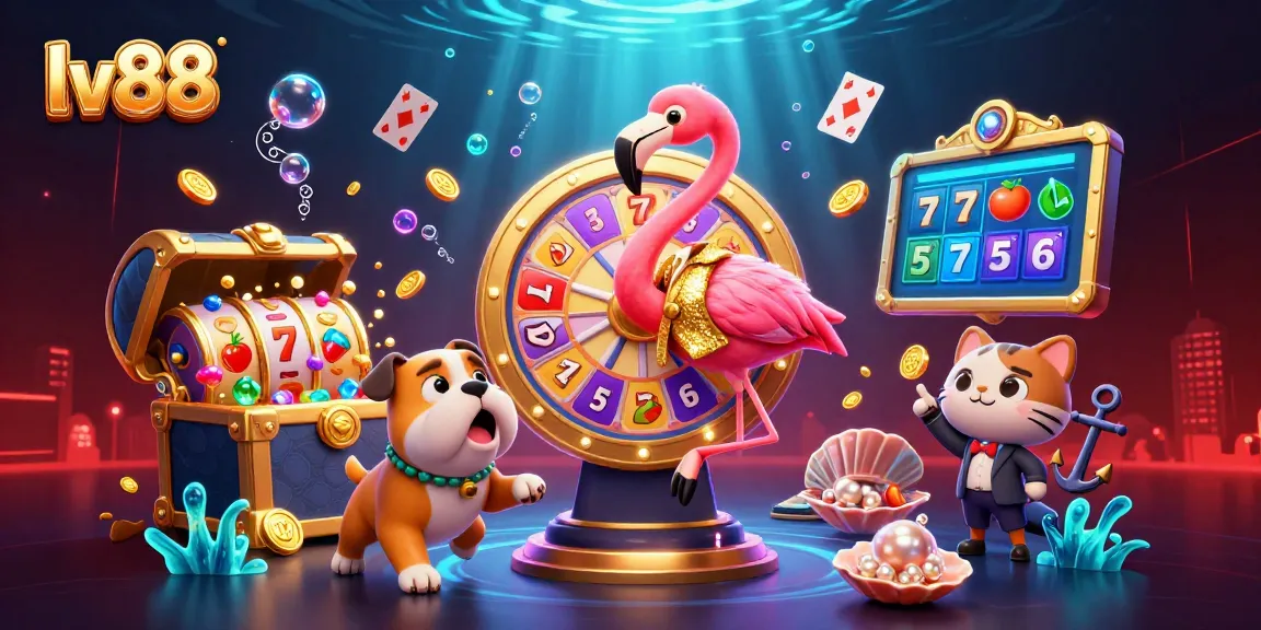 Spin the prize wheel at lv88 as excitement builds among the animated characters amidst a colorful casino scene.