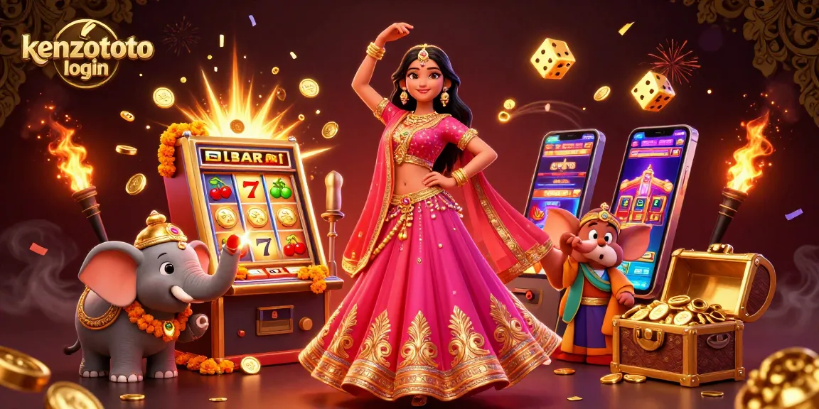 Experience the excitement of kenzototo login with vibrant casino-themed visuals and dynamic elements.