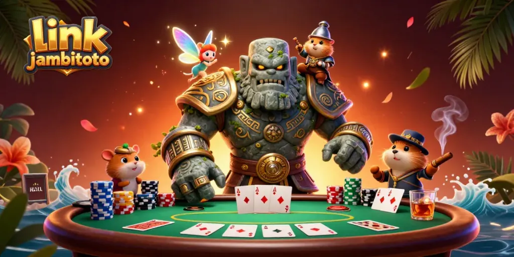 Experience the thrill of poker action with link jambitoto in an enchanting illustration.