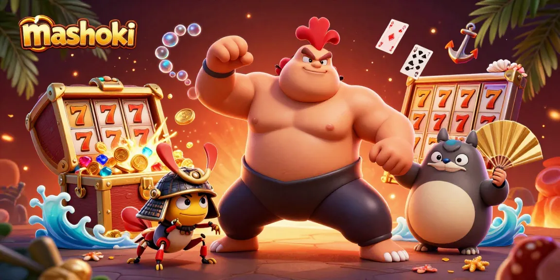 Engage in the thrill of mashoki with powerful gambling characters and jackpot slots.