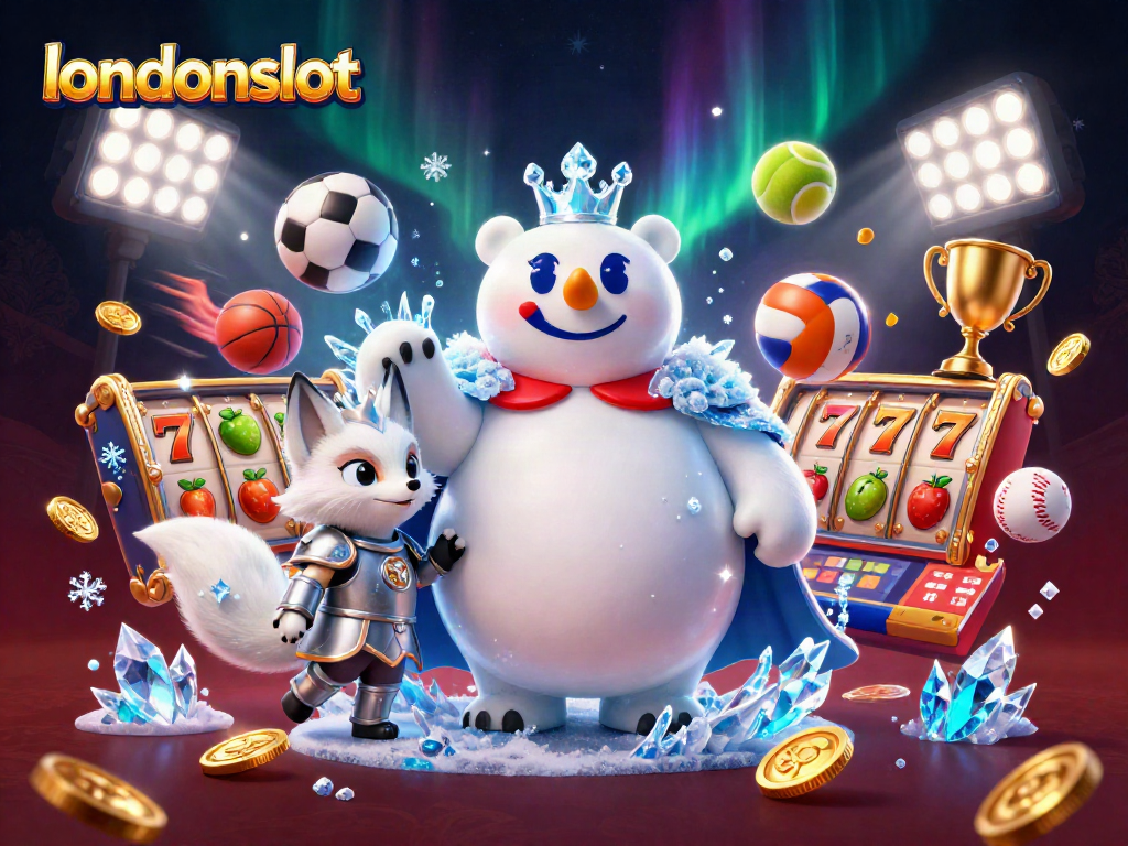 Bettors enjoy gaming with londonslot in a dynamic, vibrant 3D casino scene featuring lucky symbols and energetic characters.