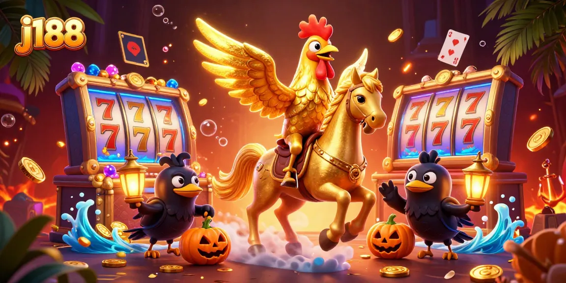 Experience the magic of j188 in a vibrant casino scene filled with golden treasures.