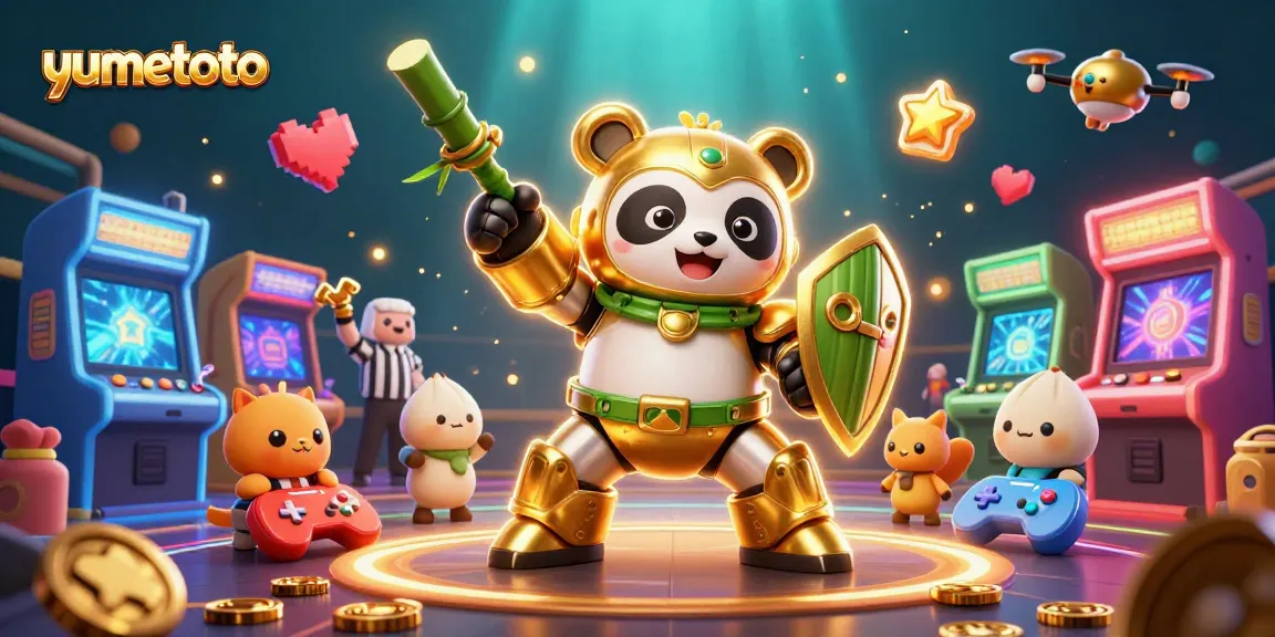 Join the fun at yumetoto with a vibrant 3D casino illustration showcasing gaming excitement!