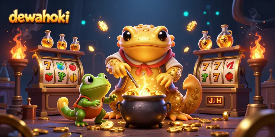 Experience the magic of dewahoki with gold coins transmuting in a lively casino scene.