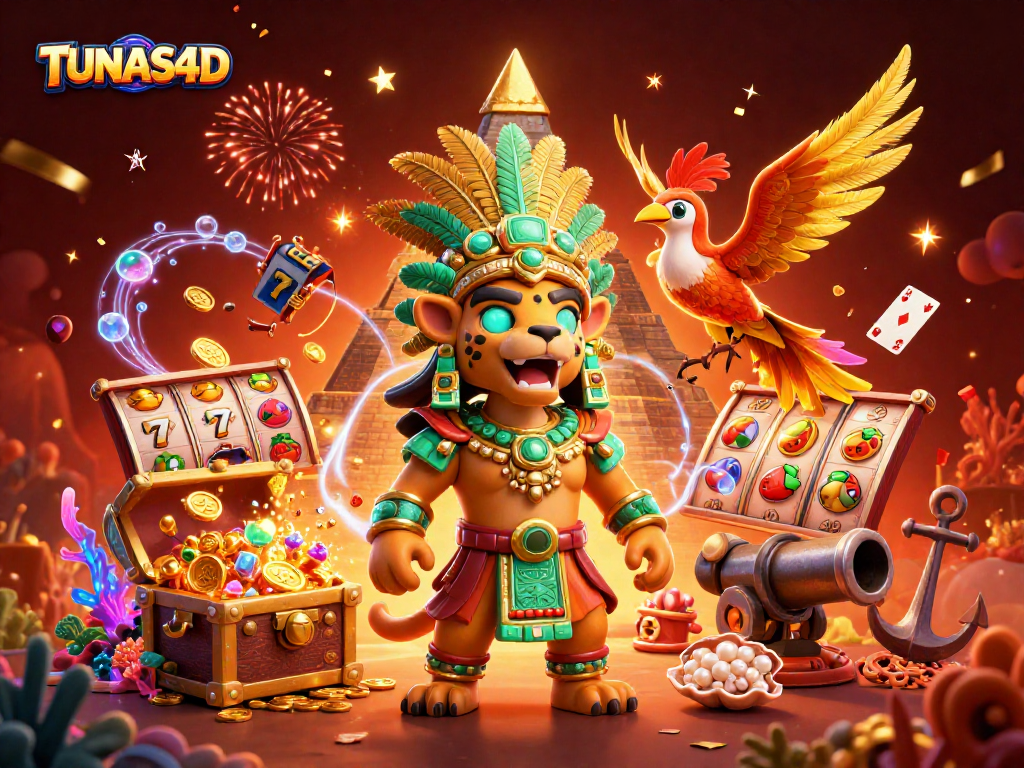 Experience thrilling wins on TUNAS4D with vibrant slots, energetic colors, and immersive gaming elements.