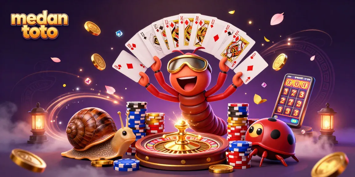 Menangkan kesempatan besar di medan toto dengan dealer kartun dan tumpukan chip dalam ilustrasi 3D yang ceria.