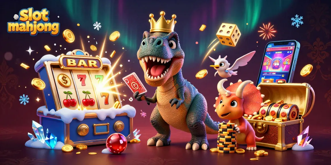 Temukan slot mahjong seru dengan T-Rex lucu dan teman-temannya di kasino!