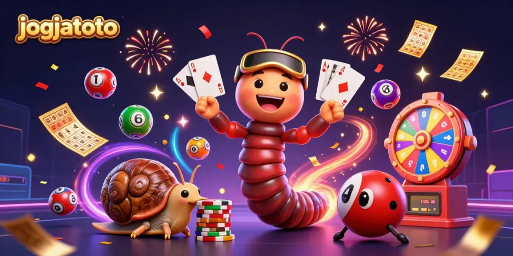 Experience the thrill of jogjatoto with colorful lottery elements and dynamic casino characters for engaging gaming.