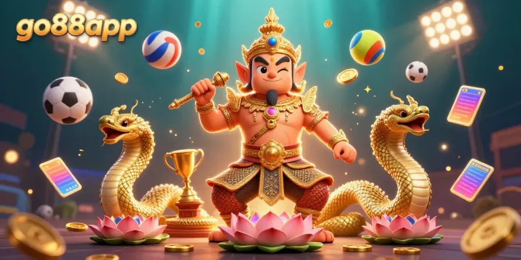 Experience thrills with go88app as cartoon guardians battle side by side in an energetic gaming atmosphere.