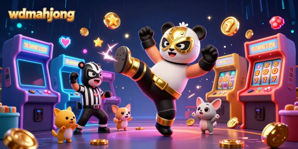 Experience vibrant gameplay action with wdmahjong in an exciting 3D scene filled with game elements.